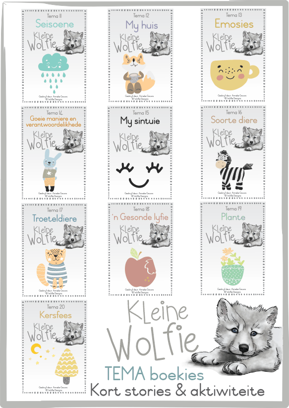 Kleine Wolfie - 10 tema boekies PAKKET 2