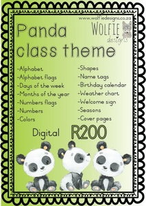 Class theme - panda bears