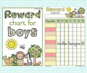 Reward chart for boys