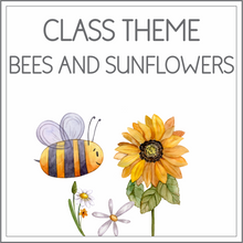 Load image into Gallery viewer, Class theme - Bees and sunflowers
