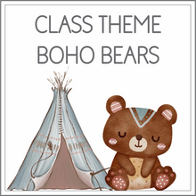 Load image into Gallery viewer, Class theme - boho bears
