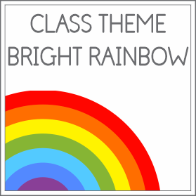 Class theme - bright rainbow