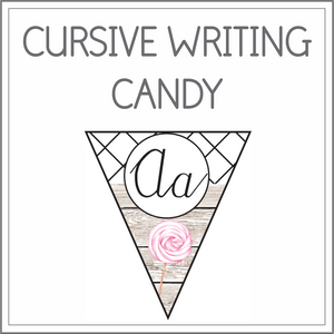 Cursive writing flags - candy