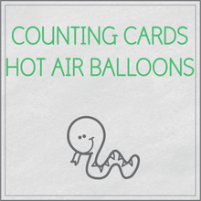Load image into Gallery viewer, Counting cards - hot air balloons
