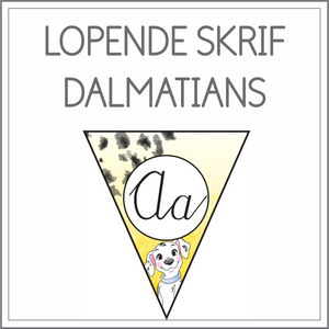 Lopende skrif vlaggies - Dalmatians