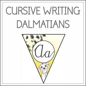 Cursive writing flags - Dalmatians