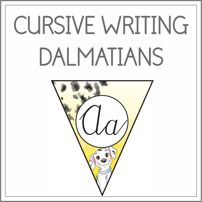 Cursive writing flags - Dalmatians