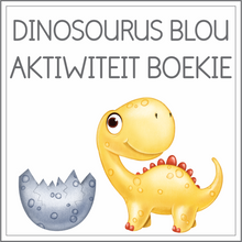 Load image into Gallery viewer, Dinosourus blou tema boekie

