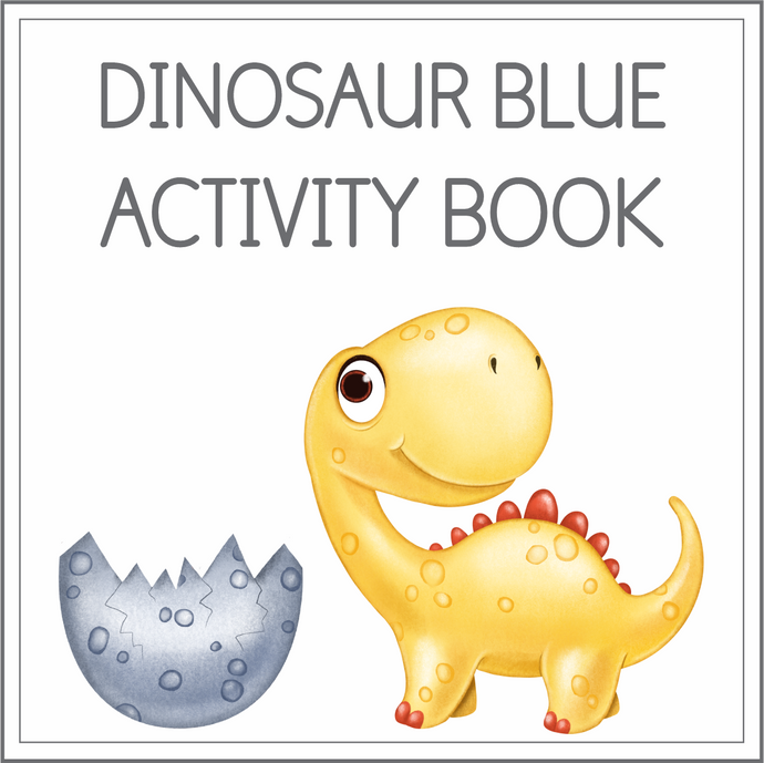 Dinosaur blue themed activity book