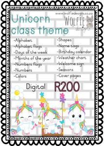 Class theme - unicorns