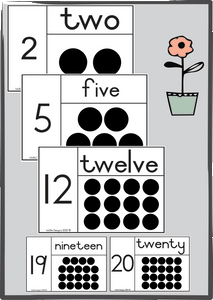 Number cards black dots