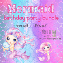 Load image into Gallery viewer, Mermaid birthday bundle
