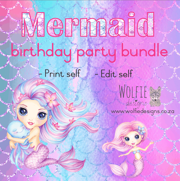 Mermaid birthday bundle