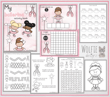 Load image into Gallery viewer, Ballerina themed activity book
