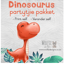 Load image into Gallery viewer, Dinosourus seuns verjaarsdag pakket
