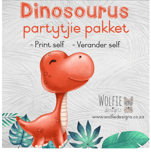 Dinosourus seuns verjaarsdag pakket