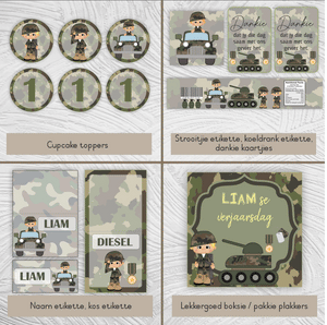 "Army & camouflage" verjaarsdag pakket