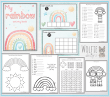 Load image into Gallery viewer, Rainbow themed activity book

