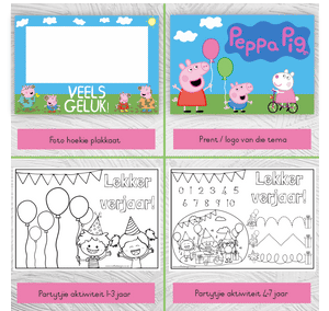 Peppa Pig verjaarsdag pakket