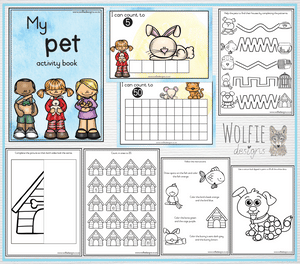 Pets themed activity book