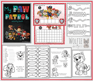 Paw Patrol themed activity book