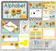 Load image into Gallery viewer, Class theme - Bees and sunflowers
