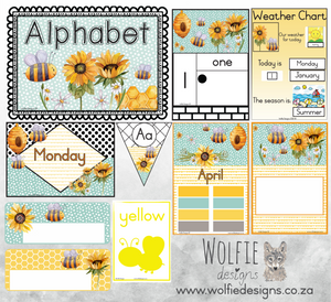 Class theme - Bees and sunflowers