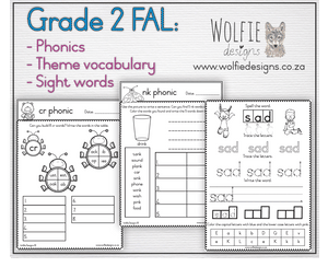 Grade 2 FAL phonics, sight words
