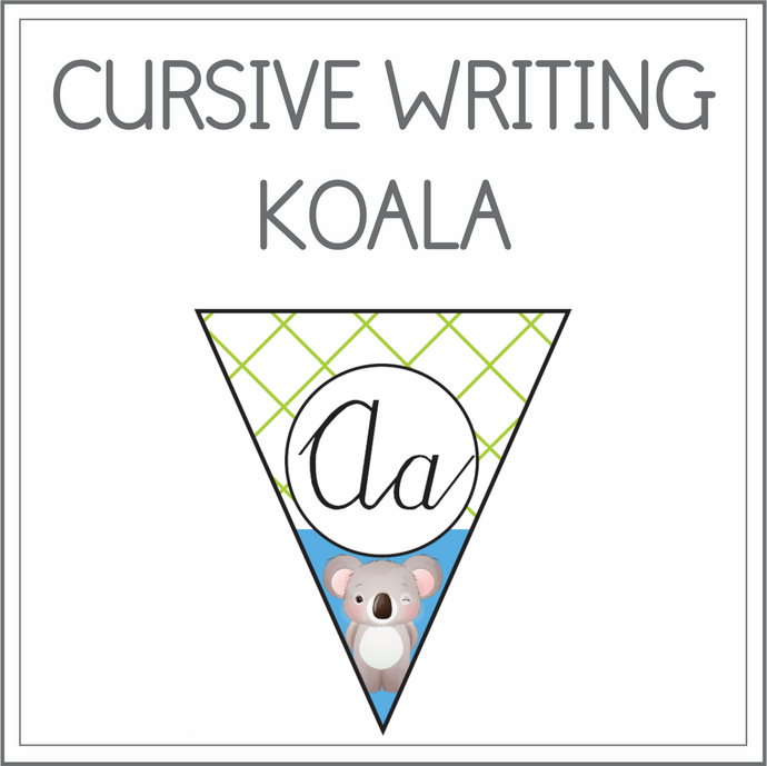 Cursive writing flags - koala