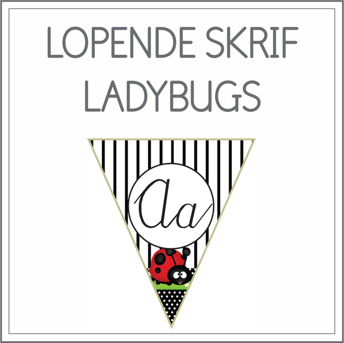 Lopende skrif vlaggies - ladybugs