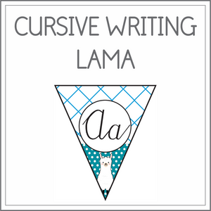 Cursive writing flags - lama