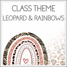 Load image into Gallery viewer, Class theme - leopard and rainbows
