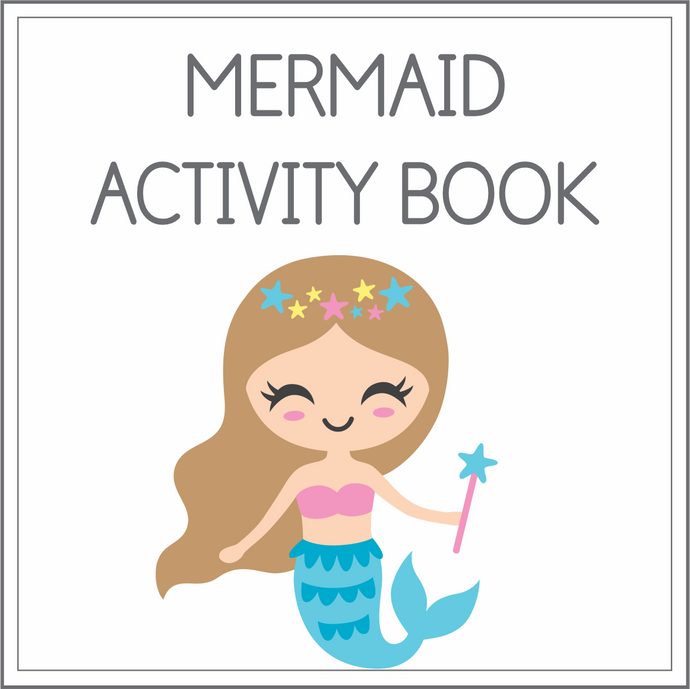 Mermaid themed activity book