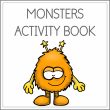 Load image into Gallery viewer, Monsters themed activity book
