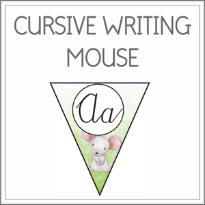 Cursive writing flags - mouse