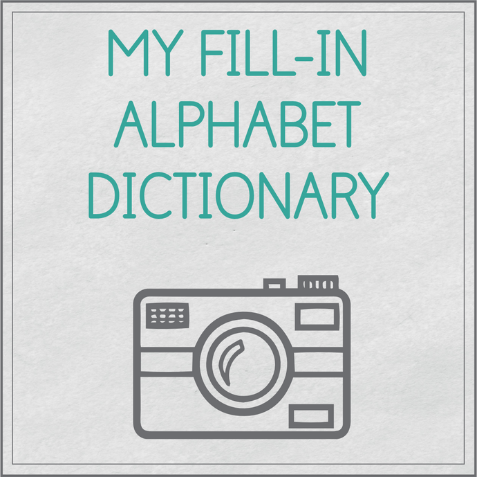 My fill-in alphabet dictionary