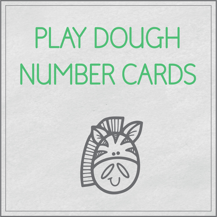 Play dough number cards
