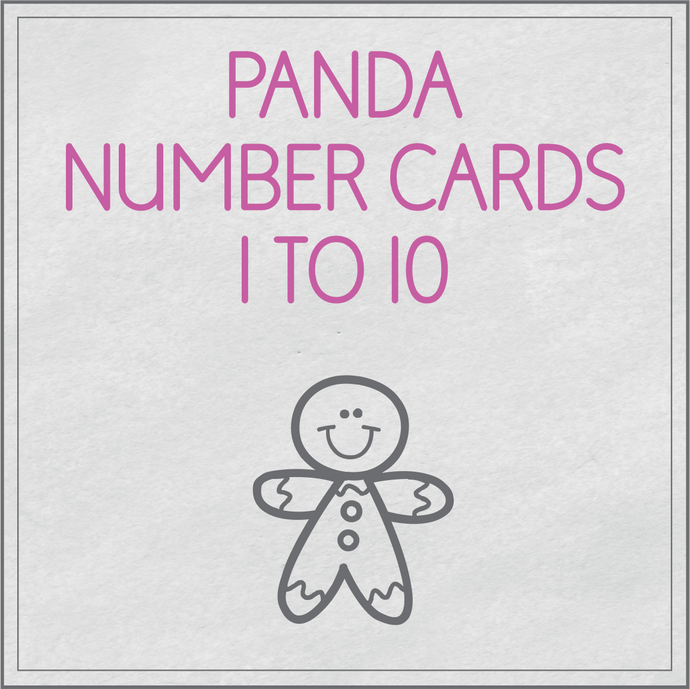 Panda number cards 1-10