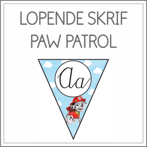 Lopende skrif vlaggies - Paw Patrol