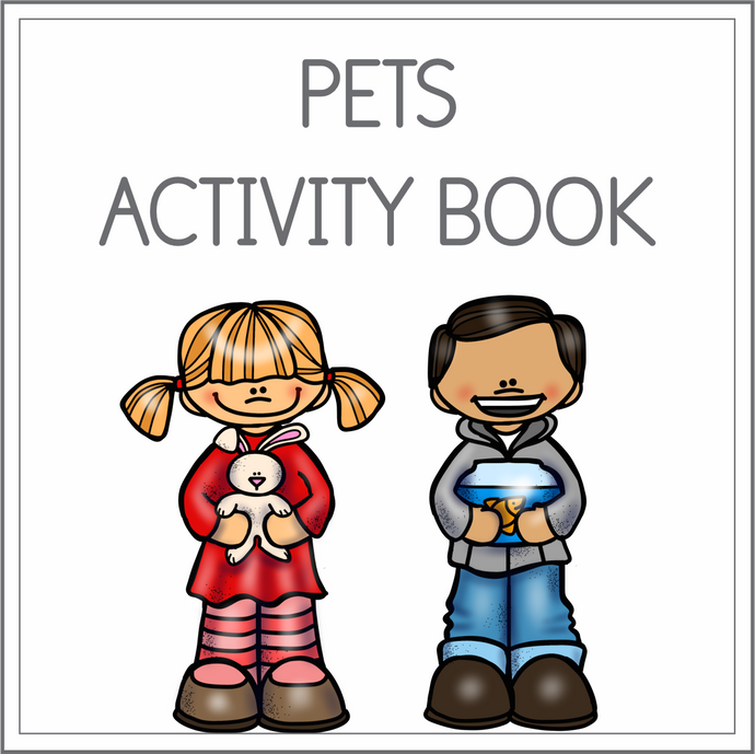 Pets themed activity book