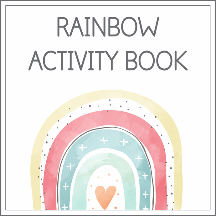 Rainbow themed activity book
