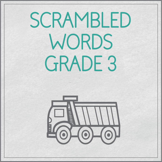 Scrambled words Grade 3