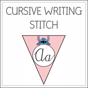 Cursive writing flags - Stitch