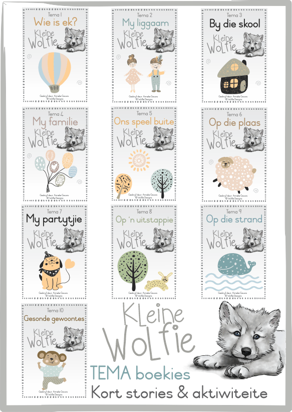 Kleine Wolfie - 10 tema boekies PAKKET 1