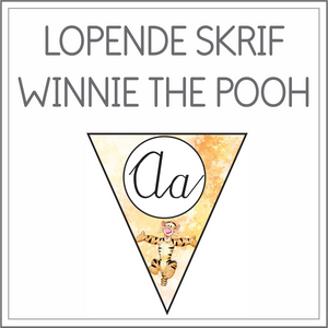 Lopende skrif vlaggies - Winnie The Pooh