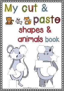 My cut and paste shapes and animals book