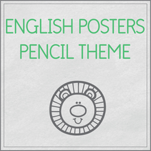 Load image into Gallery viewer, English posters - pencil theme
