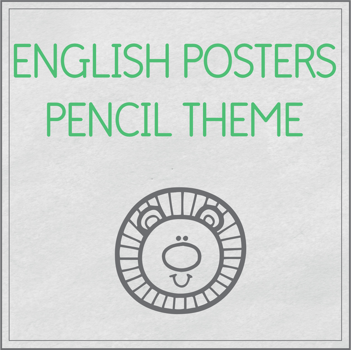 English posters - pencil theme
