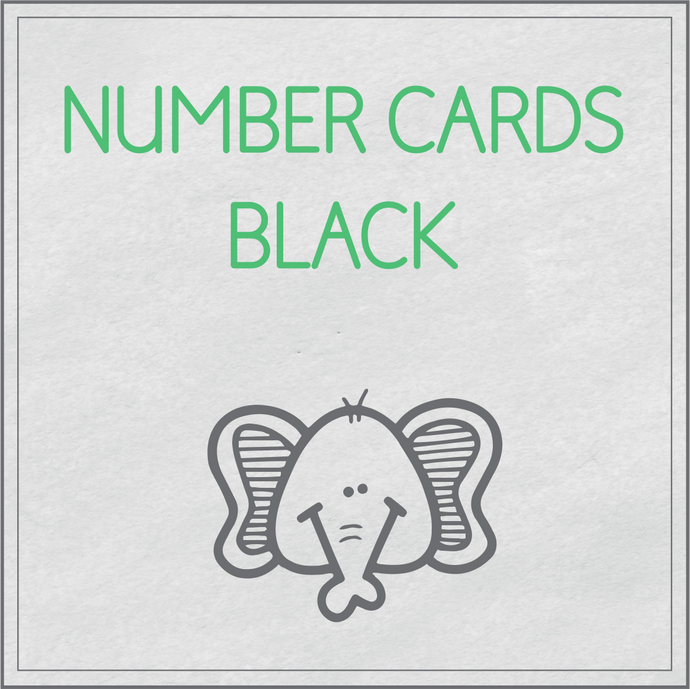 Number cards black dots