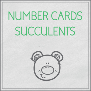 Number cards succulents